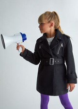 GF4171 CAPPOTTO IN MAGLIA LIU JO GIRL CAPPOTTINO BAMBINA CON CINTURA KID KIDS
