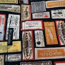 Columbia All Over Print Button-Up Shirt Fishing Small Short-Sleeve B313