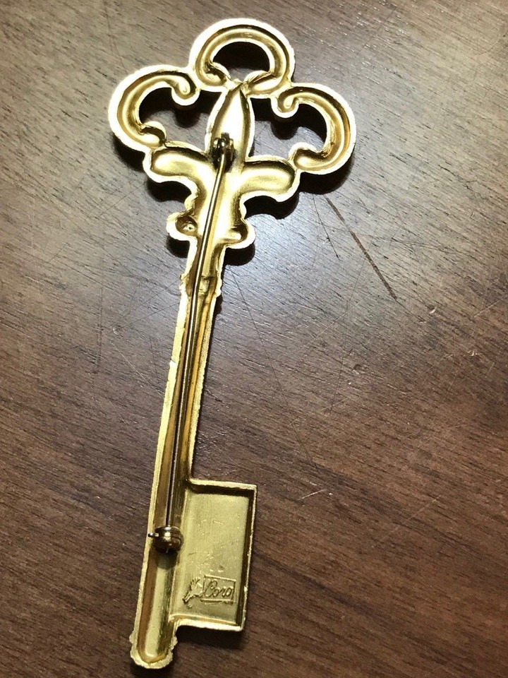 Coro Key Pin Brooch Vintage | eBay