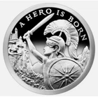 2018 5OZ .999 PURE SILVER SHIELD PROOF A HERO IS BORN  COIN BOX COA WARRIOR
