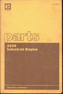 Caterpillar-3306-Industrial-Engine-Parts-Manual-Book-UEG0895S-66D1-66D2-C-1982