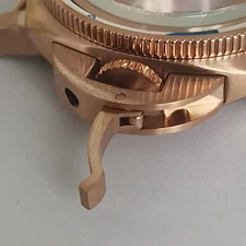 42mm PVD Rose Gold Watch Case Bezel White Inner Shadow Fit for NH35/36 Movement