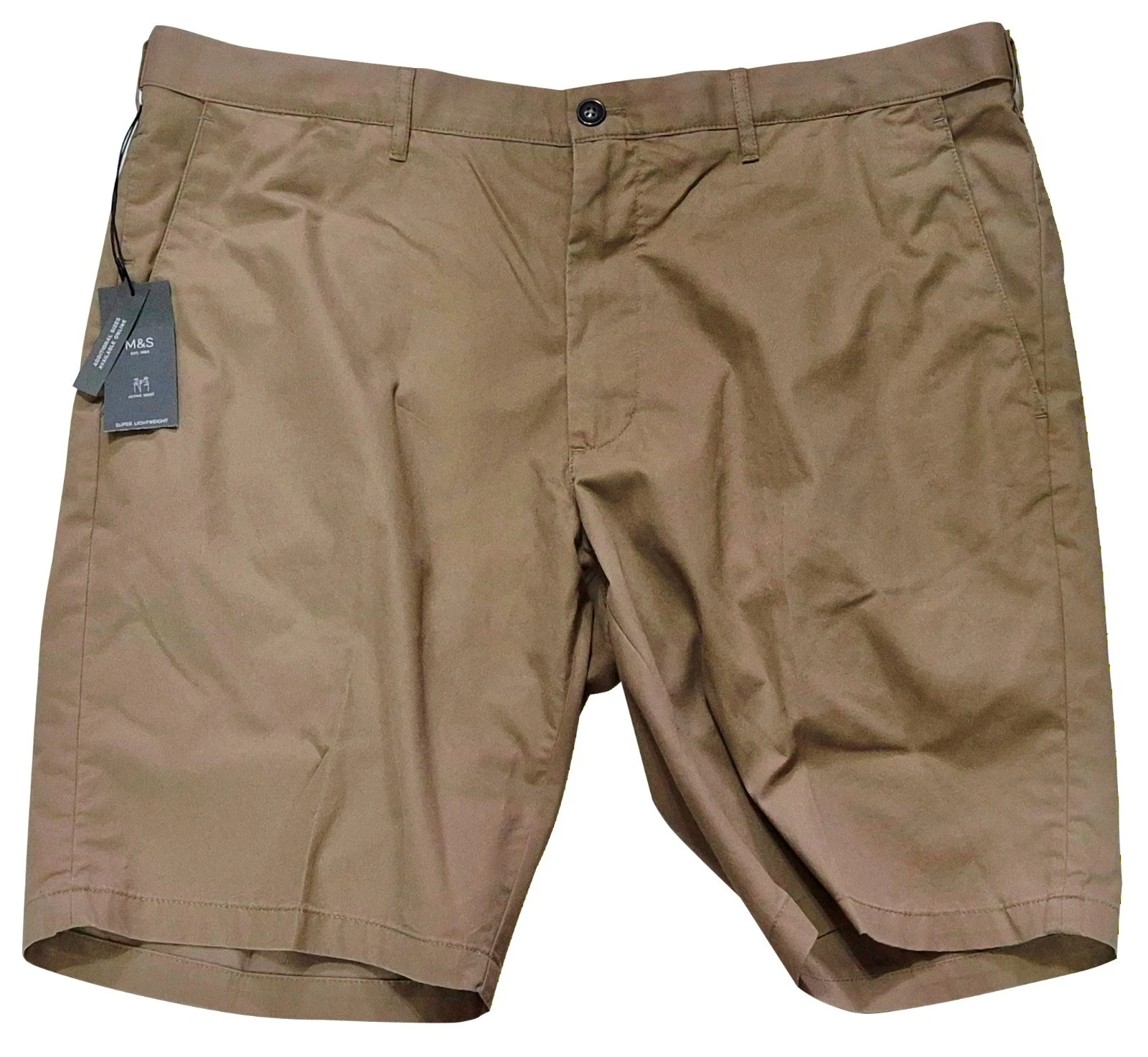 MARKS & SPENCER Mens Tailored Fly Front Brown Holiday Beach Shorts