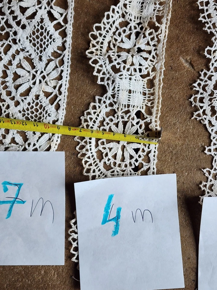 Lot Broderie Ancienne + 25 M Plus Divers Coutures Est France Tissus - Photo 4/4