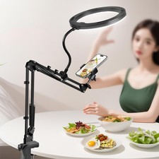 Overhead Mount with Ring Light, 6.5in Selfie Ring Light for Desk ,Adjustable ...