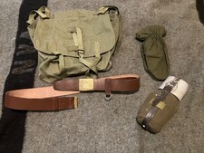 Romanian People's Army Cold War Belt, Breadbag, Canteen, and Mittens Lot
