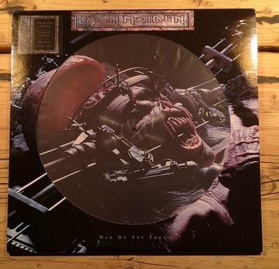 IRON MAIDEN - Man on the Edge   12  Picture Vinyl + Poster