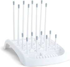 Munchkin 44149 Fold Baby Bottle Drying Rack White/Gray Compact for Easy Storage