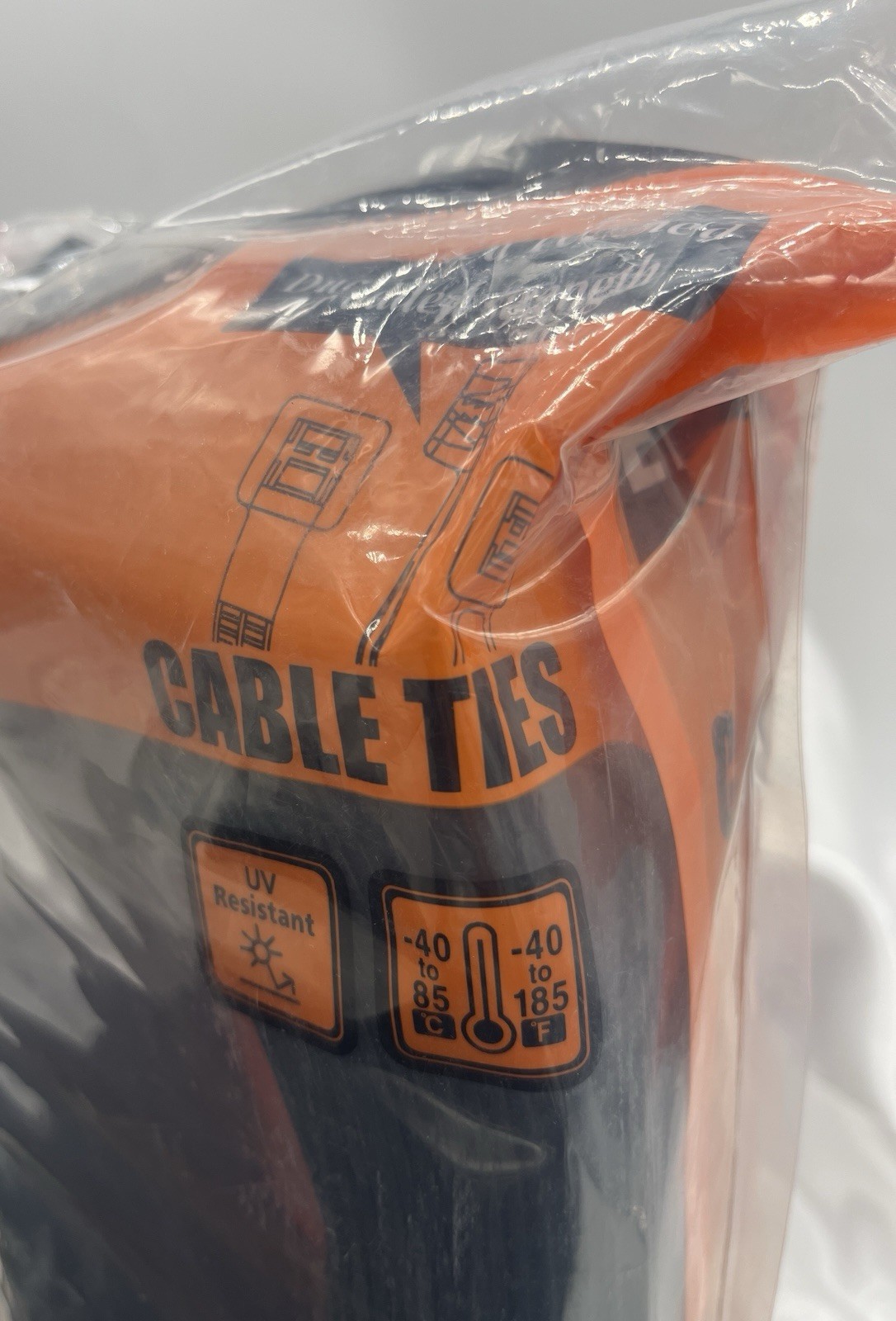 Eletoo 24” Black Cable Tie Zip Ties Heavy Duty 120 Pack High Strength New