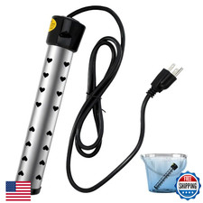 Electric Water Heater 2000W Portable Fast Heating Stainless Steel Guard Digital