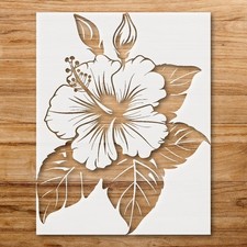 Hibiscus Floral Home Decor Stencil for Tropical Inspired Creations - StencilAir