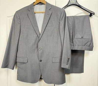 Brooks Brothers Explorer Regent Fit Suit Mens 40S 32x26 Gray Grey Wool Blend EUC