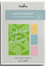 DaySpring - Anniversary - 4 Colorful Design Assortment With Scripture - 12 Boxed