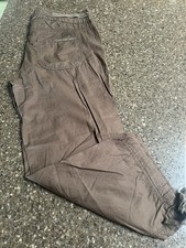 Calvin Klein Poplin Cargo Capri Pants Size 10 Drawstring Hem Logo Pocket EUC