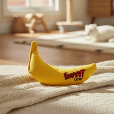 Organic Catnip-Filled Banana Toy for Cats - Lightweight and Portable