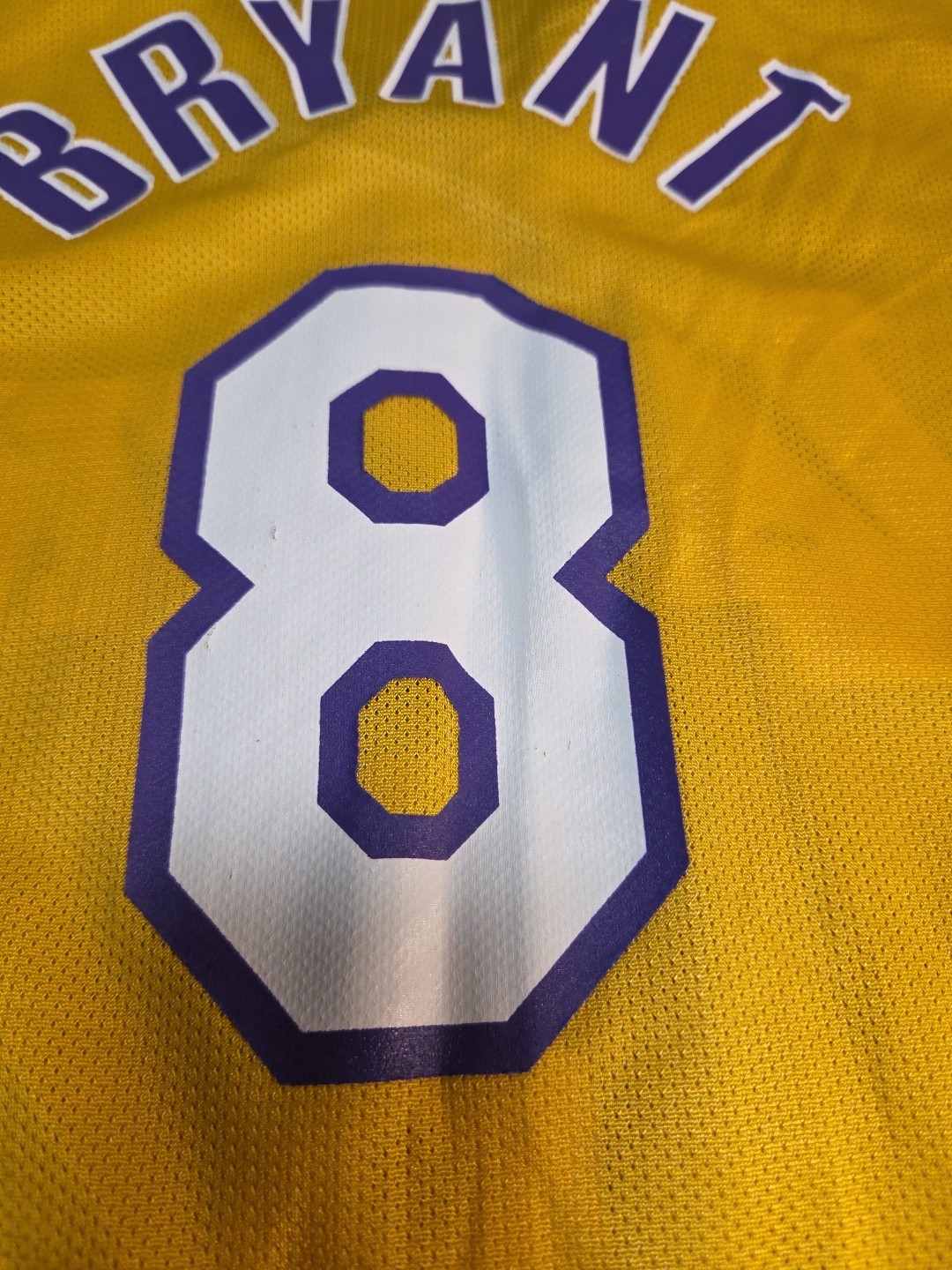 Vintage Champion Kobe Bryant Los Angeles Lakers 8 Jersey Mens 48 XL Gold NBA image 9