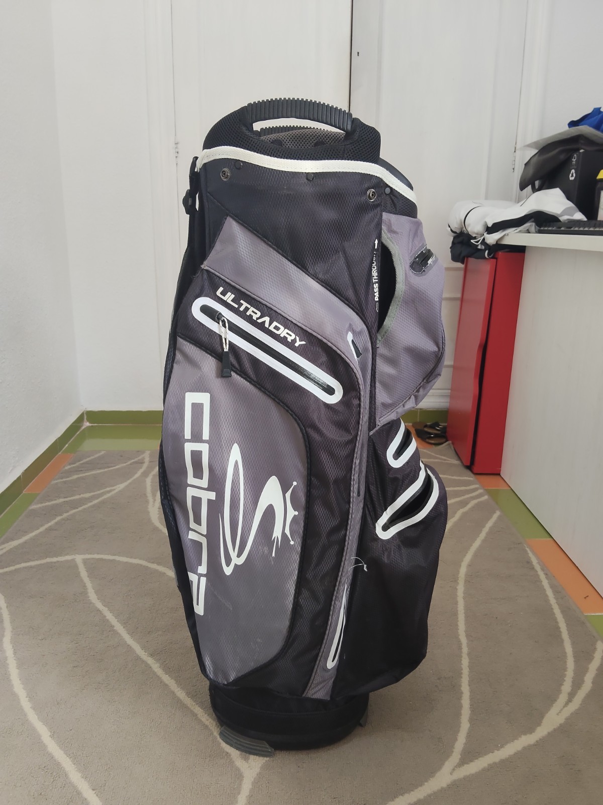Bolsa de golf carro Cobra Ultradry Pro Cart Bag Gris Negra Impermeable