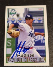 Austin Cox Autograph Signed 2019 Choice Lexington Legends Kansas City Royals