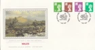 63p 37p 26p 20p GB Wales PPS Definitive FDC Cardiff 1997 (151082)