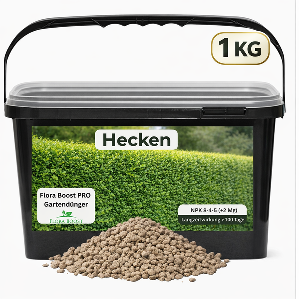 HeckendüNger 1Kg Flora Boost Pro Npk 8-4-5 Thuja Kirschlorbeer DüNger Langzeit-image