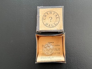 Vintage CRYSTAL BALL Fortune Telling Game Complete with Box & Paperwork