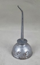 Vintage USA Eagle Metal Thumb Pump Oil Can Angle Spout Marked Eagle Made in USA