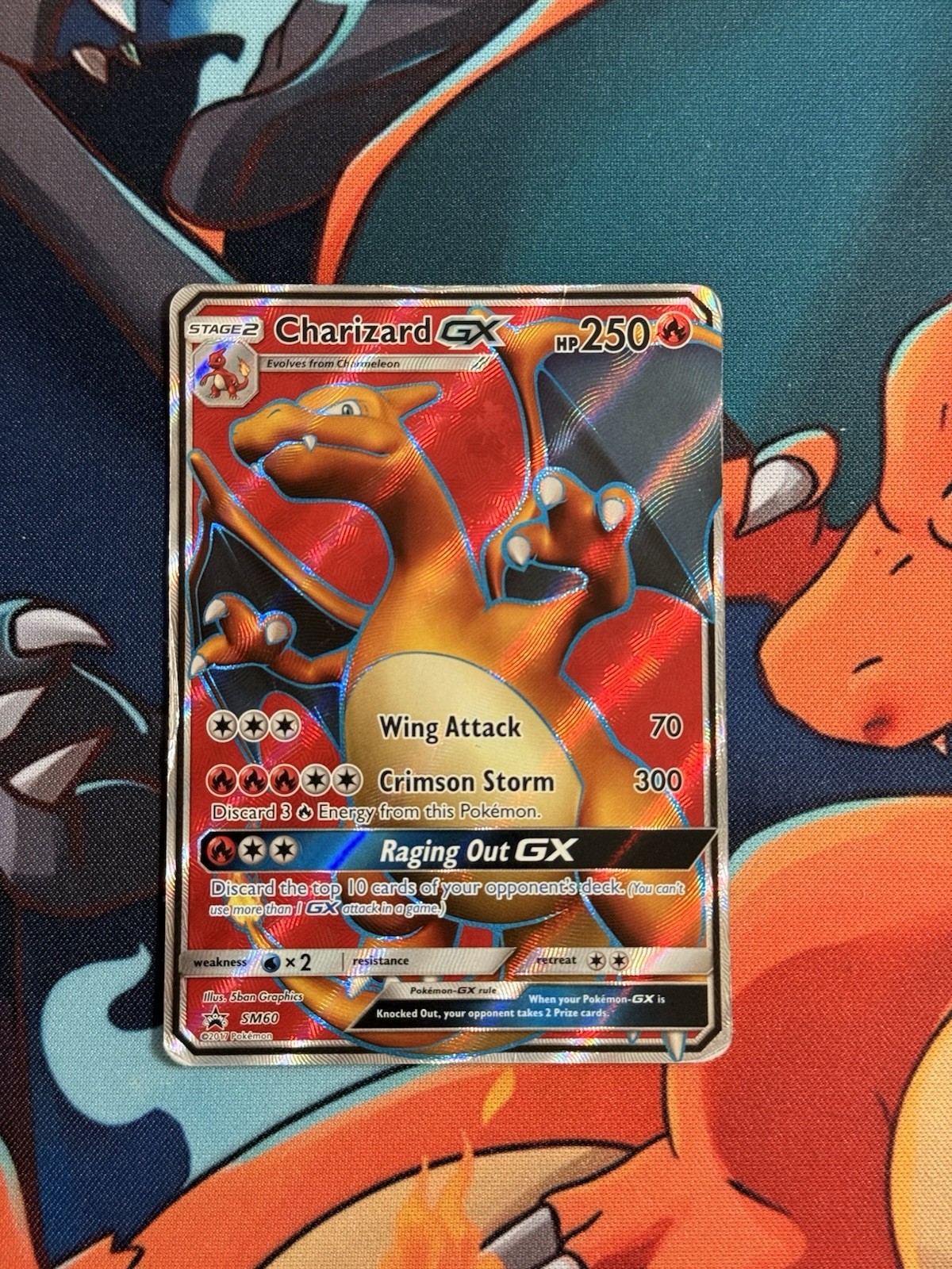 CHARIZARD GX SM60 Full Art Black Star Promo Pokemon Card HP