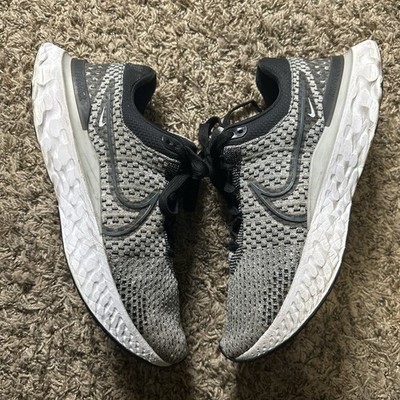Nike React Infinity Run Flyknit 3 Black Grey Men's Sneakers Size 14
