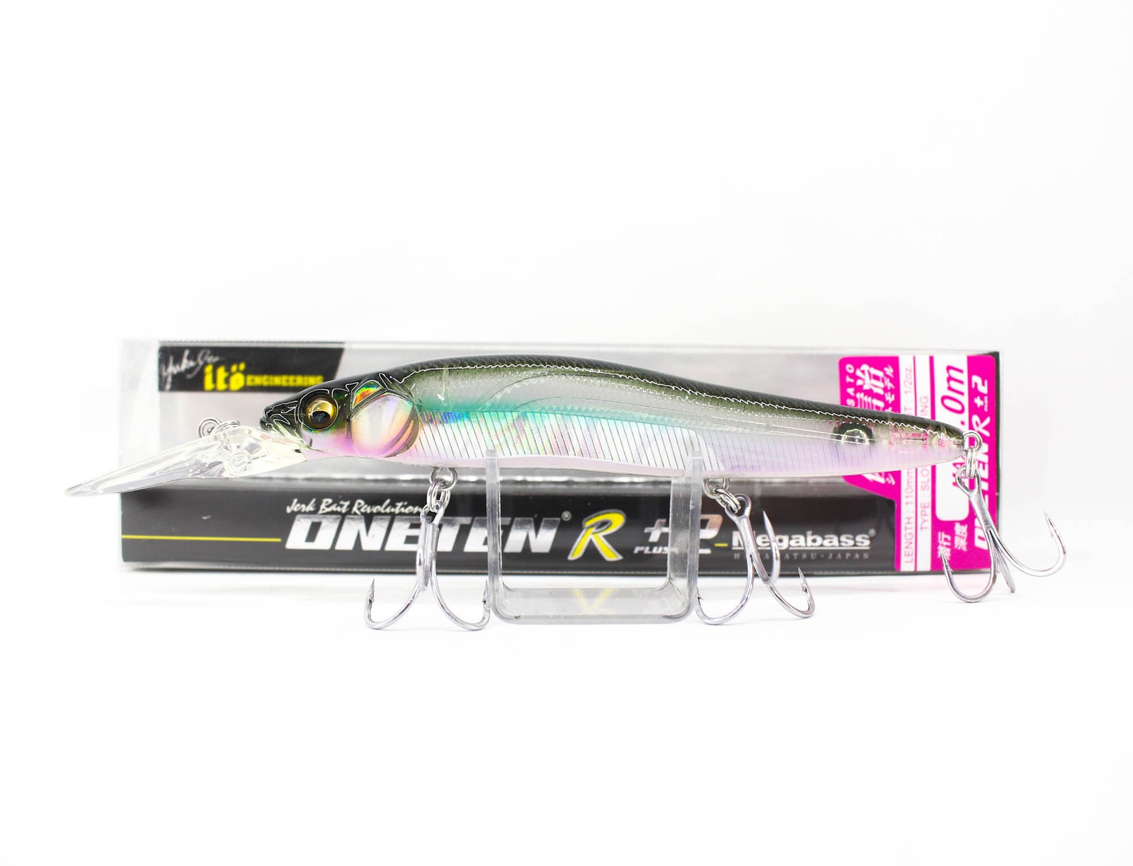 Megabass Vision 110 Oneten R+2 Slow Floating Lure ITO Clear Laker (2926)