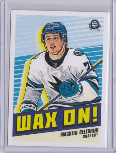 Macklin Celebrini #WO-1 — 2025 O-Pee-Chee Wax On hockey card