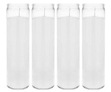 Unscented White Jar Candles in Glass, 5 Pack,...
