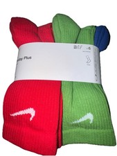 Nike Everyday Plus Cushioned Dri-Fit Crew Socks Yth 5Y/7Y W6-10 M6-8-6 Pair