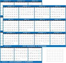 2026 Wall Calendar 32x48 Dry Wet Erase, Reversible, Large Planner - Vertical/H