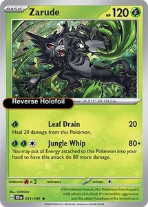 Zarude 011/191 Surging Sparks Reverse Holo