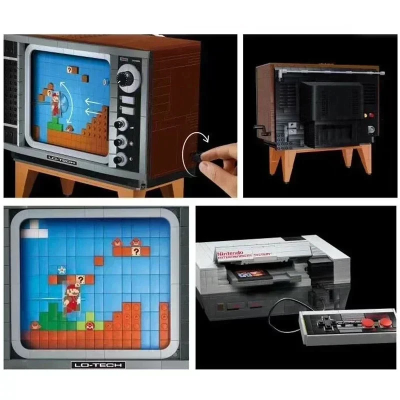 NES Nintendo Entertainment Sys TV Console Retro Game Brick Building Set 2646Pcs