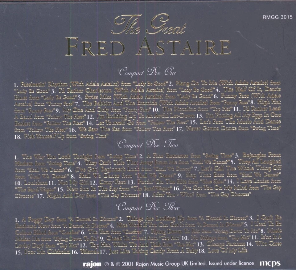 Fred Astaire Great Fred Astaire CD set Europe Rajon 2001 3 X CD in individual - Image 2 of 2