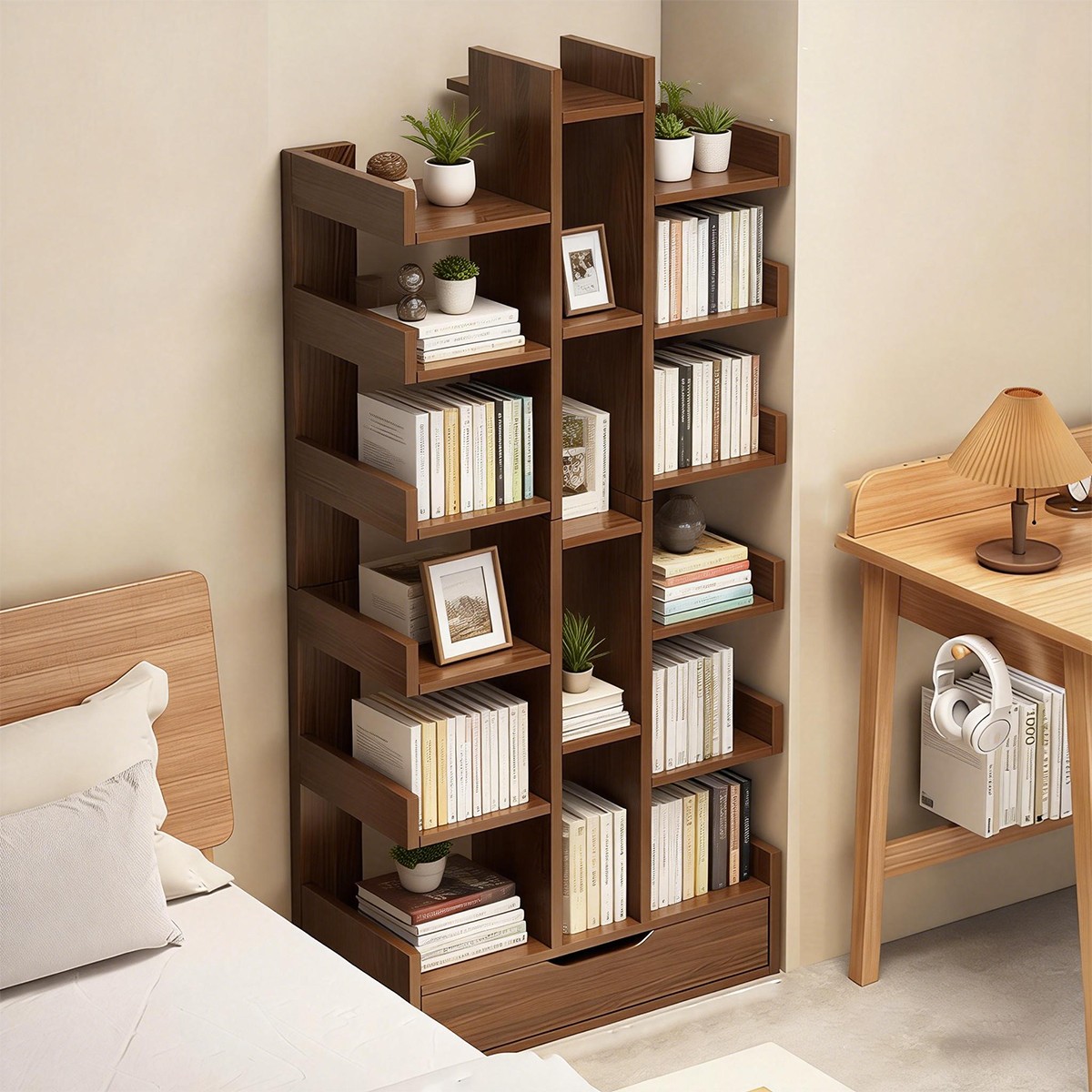 Multi Layer Freestanding Storage Rack Shelf Living Room Bedroom Book Display​ — image 8