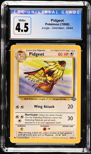 Pidgeot (Unlimited) graded CGC 4.5 for sale on eBay
