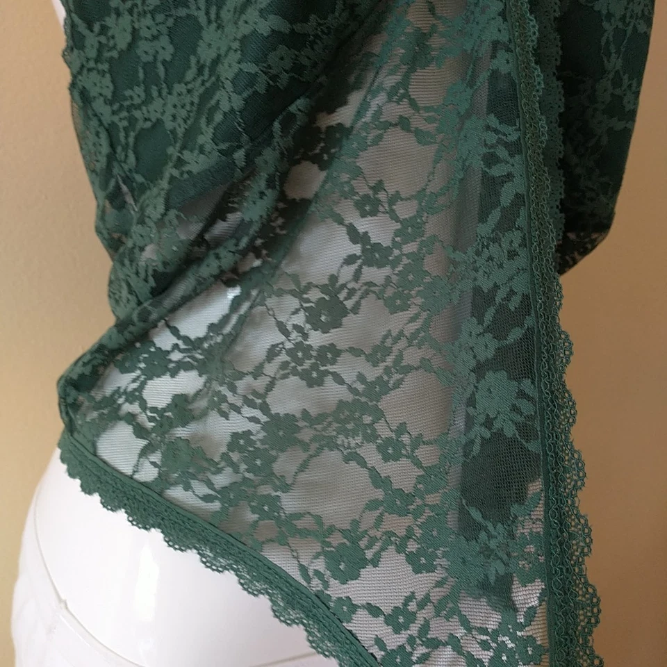Top Cami Butterfly Fly Away L Kelly Verde Encaje Transparente Halter Abierto Y2K Halter  Foto 3 de 4