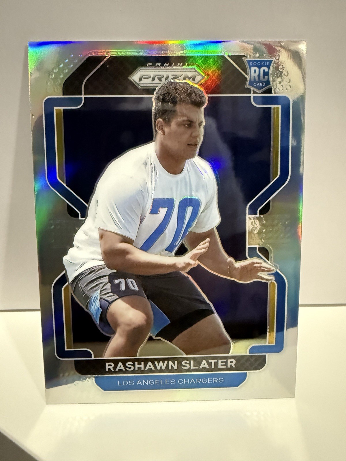 2021 Rashawn Slater RC Panini Prizm Football Silver  #431 Los Angeles Chargers