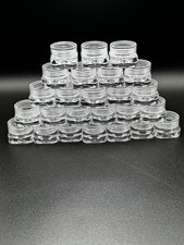 50 PCS 5G Sample Containers with Lids and Labels Clear Plastic Cosmetic Jars