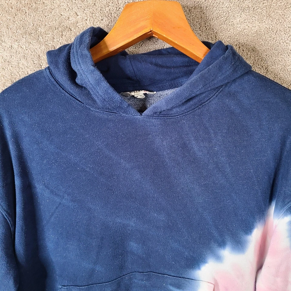 Sudadera con Capucha Wildfox Para Mujer Mediana Azul Rosa Tie Dye Pullover Sudadera Foto 2 de 4