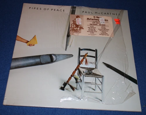 Paul McCartney Pipes of Peace LP, 1983, Ultrasonically Cleaned, EX/VG+, Shrink