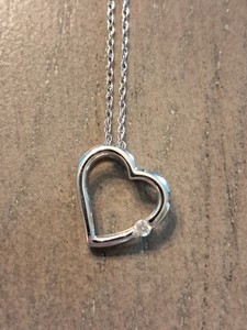 14K OC Heart Pendant Diamond Necklace