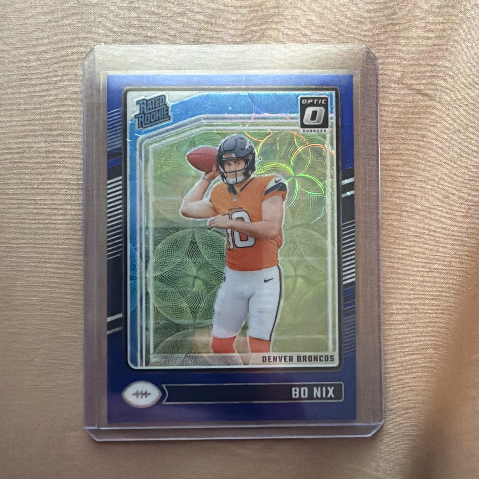 2024 Panini Donruss Optic - Rated Rookie Bo Nix #209 Blue Scope Prizm (RC)
