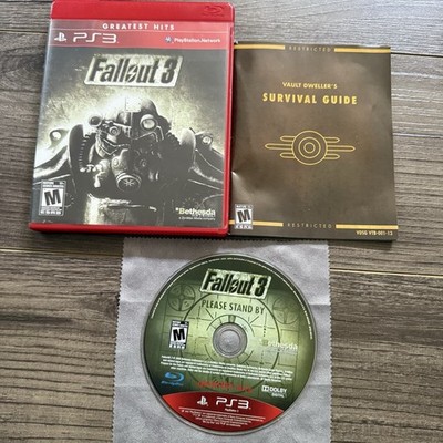 Fallout 3 Greatest Hits (PlayStation 3, 2009) PS3, Complete w Manual, Good Disc