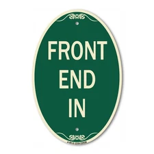 SignMission Designer Series Sign - Front End In 12" x 18" Aluminum Oval Sign