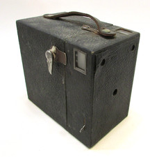 Primitive Old 1920's Anco Agra Antique Black Covered Wood Box Camera