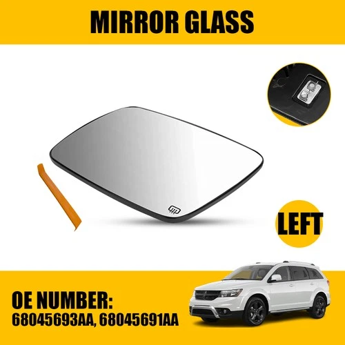 For 2009-2020 Dodge Journey Driver Side Rearview Mirror Glass Heated 68045693AA