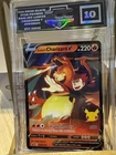 2021 POKEMON SWSH BLACK STAR PROMO #133 LANCE'S CHARIZARD V ECC-10 NOT PSA 10